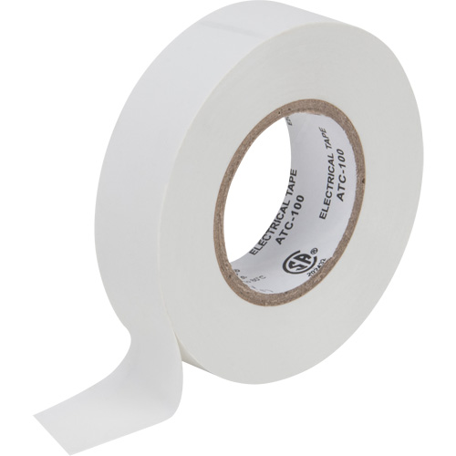 Electrical Tape, 19 mm (3/4") x 18 M (60'), White, 7 mils Cam Industrial