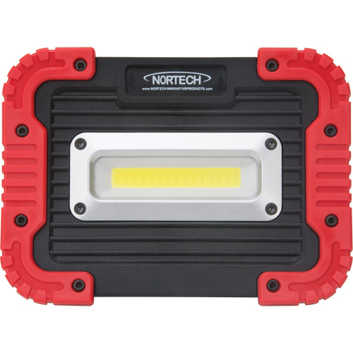 Portable Work Light, LED, 10 W, 1000 Lumens, Plastic Housing Cam Industrial