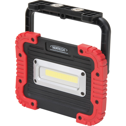 Portable Work Light, LED, 10 W, 1000 Lumens, Plastic Housing Cam Industrial