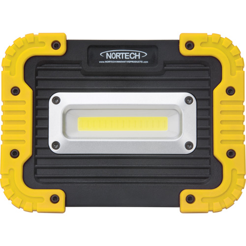 Portable Work Light, LED, 10 W, 1000 Lumens, Plastic Housing Cam Industrial