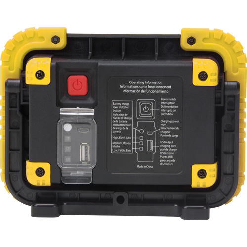 Portable Work Light, LED, 10 W, 1000 Lumens, Plastic Housing Cam Industrial