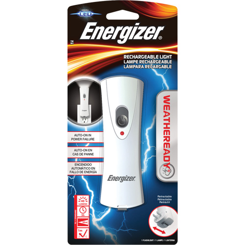 Weatheready&reg; Flashlight, LED, 40 Lumens, Rechargeable Batteries Cam Industrial