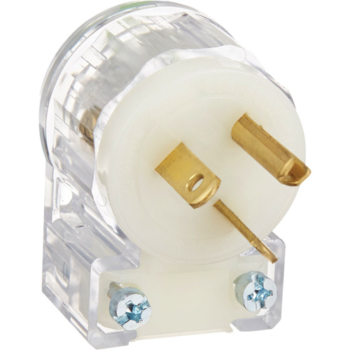 Angled Hospital Grade Extension Plug, Nylon, 20 Amps, 250 V Cam Industrial