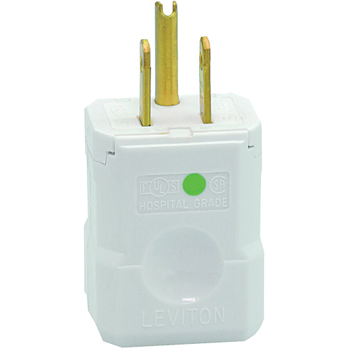 Hospital Grade Extension Plug, Nylon, 15 A, 125 V Cam Industrial