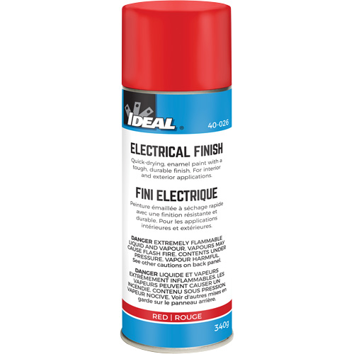Quick-Dry Enamel Electrical Finish Paint, Aerosol Can, Red Cam Industrial