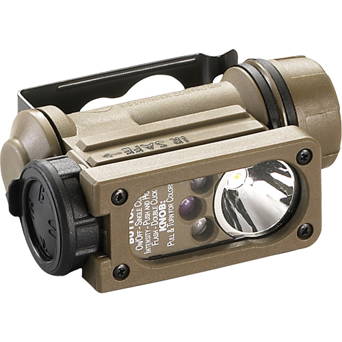 Sidewinder Compact&reg; II Military Model Hands Free Light, LED, 55 Lumens, 6 Hrs. Run Time, AA Batteries Cam Industrial