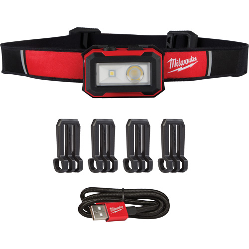 Magnetic Headlamp & Task Light, LED, 450 Lumens, 2.5 Hrs. Run Time, Rechargeable Batteries Cam Industrial