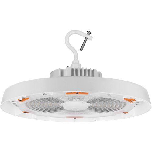 UFO High Bay Light, LED, 120 - 347 V, 200 W, 7.3" H x 11" W Cam Industrial