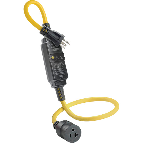 GFCI Cord Set with Automatic Reset, 120 V, 20 A, 3' Cord Cam Industrial