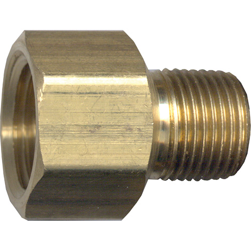 Pipe Adapter, FPT x NPT, 1/2" x 3/8" Dia., Brass Cam Industrial