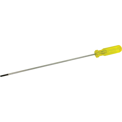 Electrician's Slotted Screwdriver, 3/16" Tip, Round, 15-1/2" L, Plastic Handle Cam Industrial