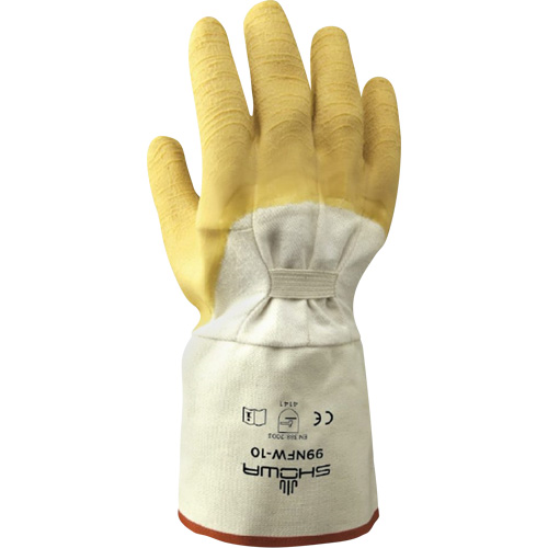 99NFW Heavy-Duty Gloves, 10/Large, Rubber Latex Coating, Cotton Shell Cam Industrial