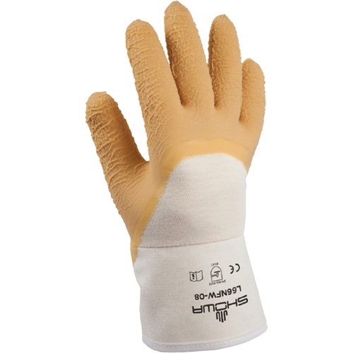 L66NFW General-Purpose Gloves, 8/Small, Rubber Latex Coating, Cotton Shell Cam Industrial
