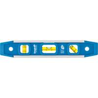 Torpedo Level, 9" L, Aluminum, 3 Vials, Magnetic Cam Industrial