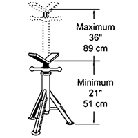 Heavy-Duty Pipe Jack, 2500 lbs. Load Capacity Cam Industrial