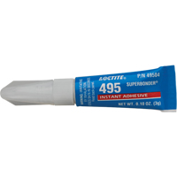 495 Super Bonder&reg; Instant Adhesive, Clear, Tube, 3 g Cam Industrial