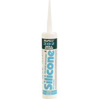 NuFlex&reg; 302 Bath And Kitchen Silicone Sealant, 300 ml, Cartridge, Clear Cam Industrial