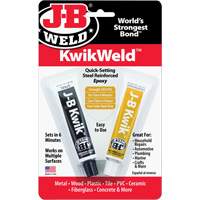 KwikWeld Epoxy, Two-Part, Tube, 2 oz., Grey Cam Industrial