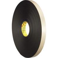 Double-Coated Foam Tape, 66 m (216') L x 12.7 mm (1/2") W, 31 mils, Polyethylene Cam Industrial