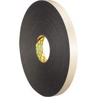 Double-Coated Foam Tape, 33 m (108') L x 12.7 mm (1/2") W, 62 mils, Polyethylene Cam Industrial