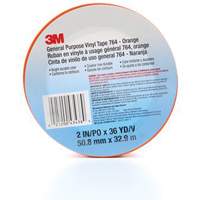Ruban en vinyle pour travaux g&eacute;n&eacute;raux 764, 50,8 mm (2") la x 32,9 m (108') lo, 5 mils, Orange Cam Industrial