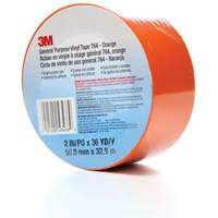 Ruban en vinyle pour travaux g&eacute;n&eacute;raux 764, 50,8 mm (2") la x 32,9 m (108') lo, 5 mils, Orange Cam Industrial