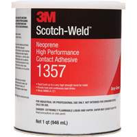 Neoprene High-Performance Contact Adhesive, Can, 32 fl. oz., Grey Cam Industrial