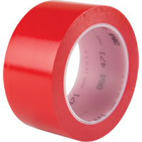471 Vinyl Tape, 50.8 mm (2") W x 32.9 m (108') L, 5.3 mils, Red Cam Industrial