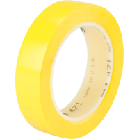 471 Vinyl Tape, 25.4 mm (1") W x 32.9 m (108') L, 5.3 mils, Yellow Cam Industrial