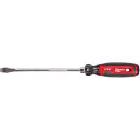 Slotted Screwdriver, 3/8" Tip, Round, 330 mm L, Cushion Grip Handle Cam Industrial