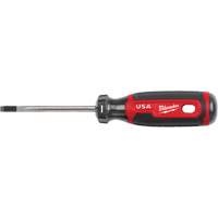 Cabinet Screwdriver, 3/16" Tip, Round, 170 mm L, Cushion Grip Handle Cam Industrial