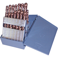 Jobber Length Drill Set, 15 Pieces, Cobalt Cam Industrial