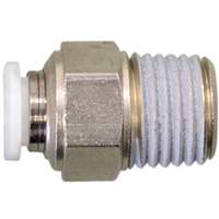 Straight Threaded Connector, 1/4", Brass, NPT Thread Cam Industrial