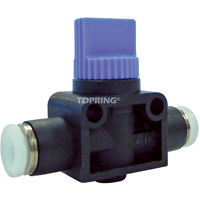2-Way Straight Union Miniature Hand Valve, 1/4" NPT Air Inlet, 1/4" NPT Outlet, 150 PSI Cam Industrial