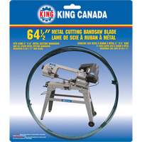 Bandsaw Metal Blade, Carbon Steel, 64-1/2" L x 1/2" W x 0.025" Thick, 10 TPI Cam Industrial