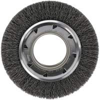 Crimped Wire Wheel Brush - Medium Face, 4-1/4" Dia., 0.012 Fill, 2" Arbor Cam Industrial