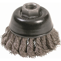 Knot Wire Cup Brushes - High Speed Small Grinder, 2-3/4" Dia. x 5/8"-11 Arbor Cam Industrial