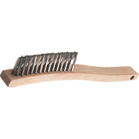V-Groove Long Handle Scratch Brushes, Stainless Steel, 3 x 14 Wire Rows, 13-3/4" Long Cam Industrial