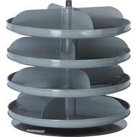 Rotabin&reg; Storage Units, 60 lbs. Capacity per Level, 4 Level, 18-1/2" H x 17" Dia. Cam Industrial