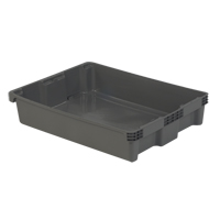 Polylewton Stack-N-Nest&reg; Containers, 6.1" x 29.6" x 22.4", Grey Cam Industrial
