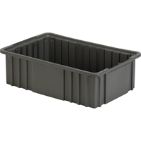 Divider Box, Polyethylene, 16.5" W x 10.9" D x 5" H, Grey Cam Industrial