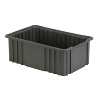 Divider Box, Polyethylene, 15.5" W x 9.9" D x 6" H, Grey Cam Industrial