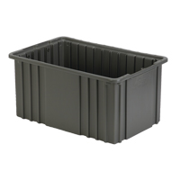 Divider Box, Polyethylene, 15.5" W x 9.9" D x 8" H, Grey Cam Industrial