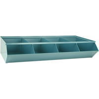 Bacs sectionnels superposables, Cap. 100 lb, 37" la x 18-3/4" p x 7-1/2" h, Bleu Cam Industrial