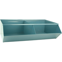 Bacs sectionnels superposables, Cap. 100 lb, 37" la x 24" p x 11" h, Bleu Cam Industrial