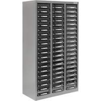 KPC-300 Parts Cabinet, Galvanized Steel, 60 Drawers, 21-3/10" x 10-2/5" x 36-9/10", Grey Cam Industrial