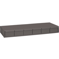 Industrial Drawer Cabinets, 6 Drawers, 33-3/4" W x 11-5/8" D x 4" H, Grey Cam Industrial