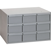 Industrial Drawer Cabinets, 9 Drawers, 17-1/4" W x 11-5/8" D x 10-7/8" H, Grey Cam Industrial