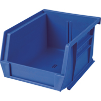 Plastic Bin, 8-1/4" W x 9" H x 18" D, Blue Cam Industrial