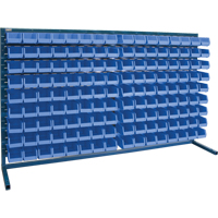 Louvered Rack with Bins, 144 Bins, 72" W x 15" D x 40" H Cam Industrial